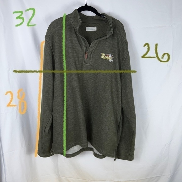 BoxerCraft Jacket Half Zip Long Sleeve Saint Bernard Logo Pullover 1/2 Zip Top - Picture 2 of 15